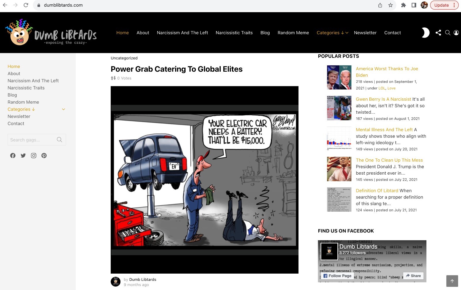 Political Sattire/Meme/News Website + Ecomm Store For Sale