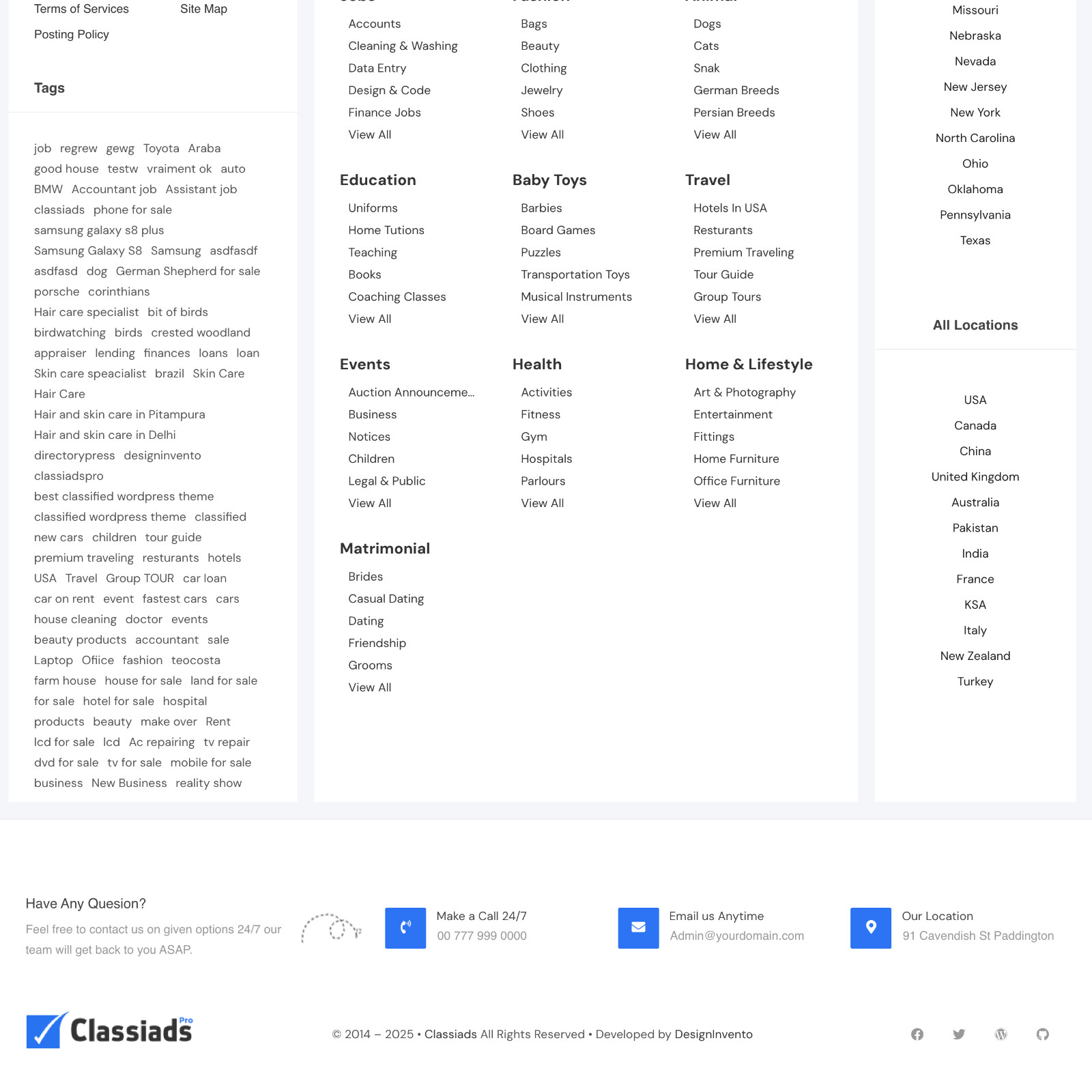 Craigslist Style Classified Website Design with Free 5GB VPS Web Hosting